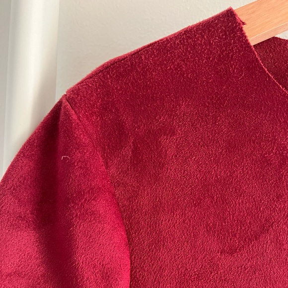 Beautiful Red Suede Mini Dress - Picture 3 of 5